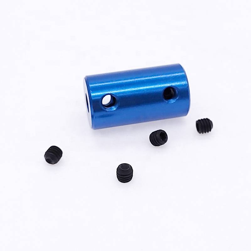 Aluminum alloy 5*5mm  CNC machined motor rigid shaft coupler