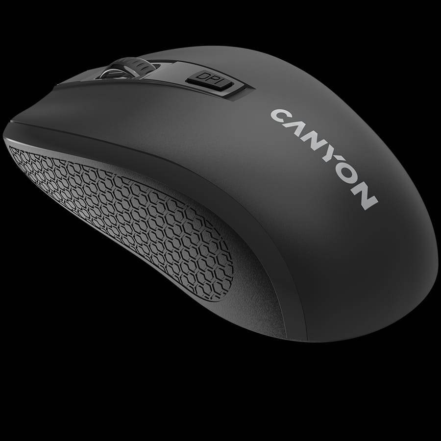 CANYON MW-7, 2.4Ghz wireless mouse, 6 buttons, DPI 800/1200/1600, with 1 AA battery ,size 110*60*...