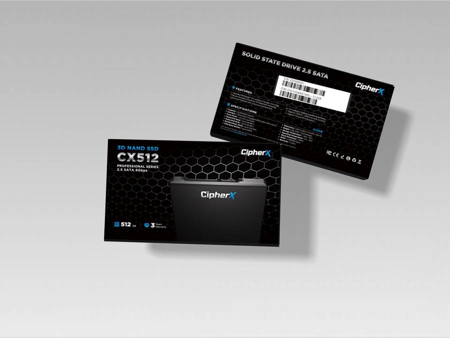 512GB CipherX, CX512 PRO 2.5", 3D NAND TLC, NANDXtend ECC Data Protect, SLC Caching, SATA-6Gbps (...
