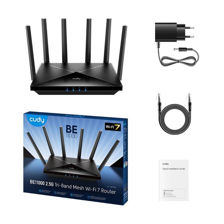 Cudy BE11000 Wi-Fi7 Gigabit Mesh Router