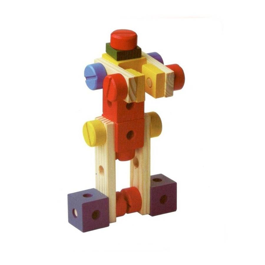 Multi-Functional Nut Combination Wooden Construction Screw and Joints Set Toy for Kids