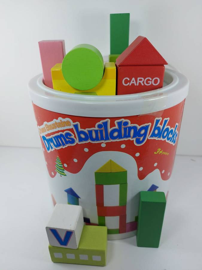 40pcs building blocks in drum