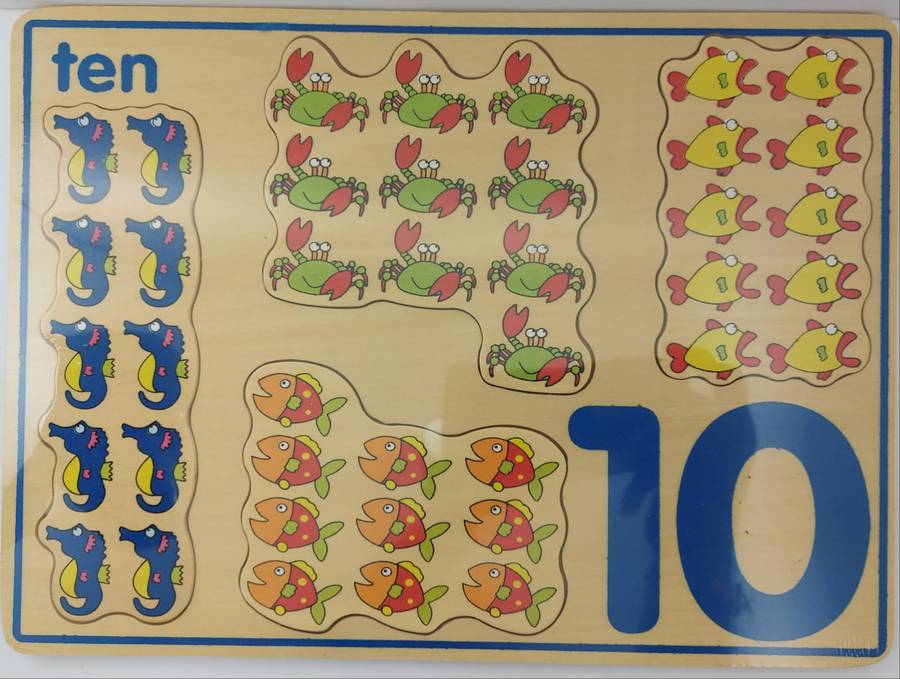 Chunky number  picture puzzle  board set(10)