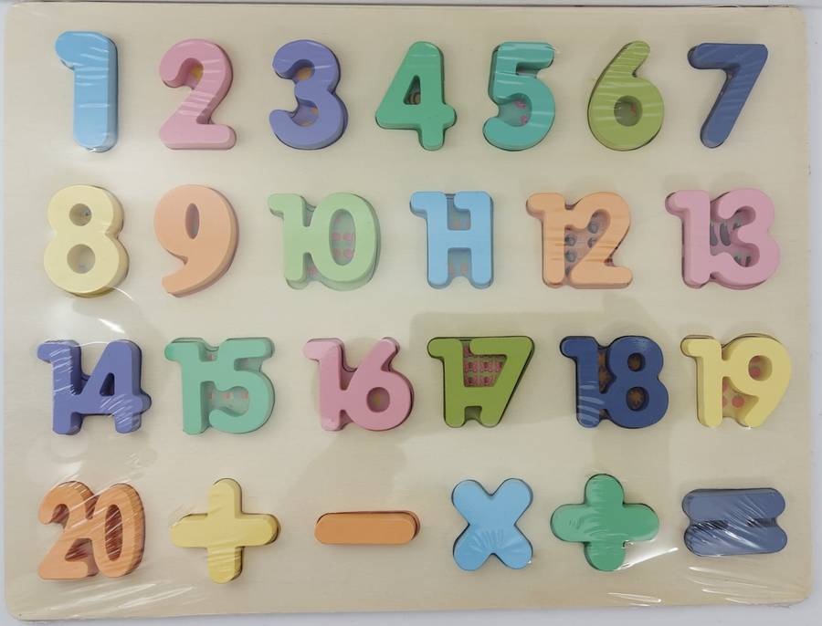 Number puzzle board   (0-20)