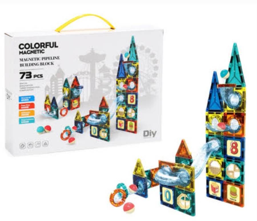 Magnetic Pipeline Building Blocks -73piece
