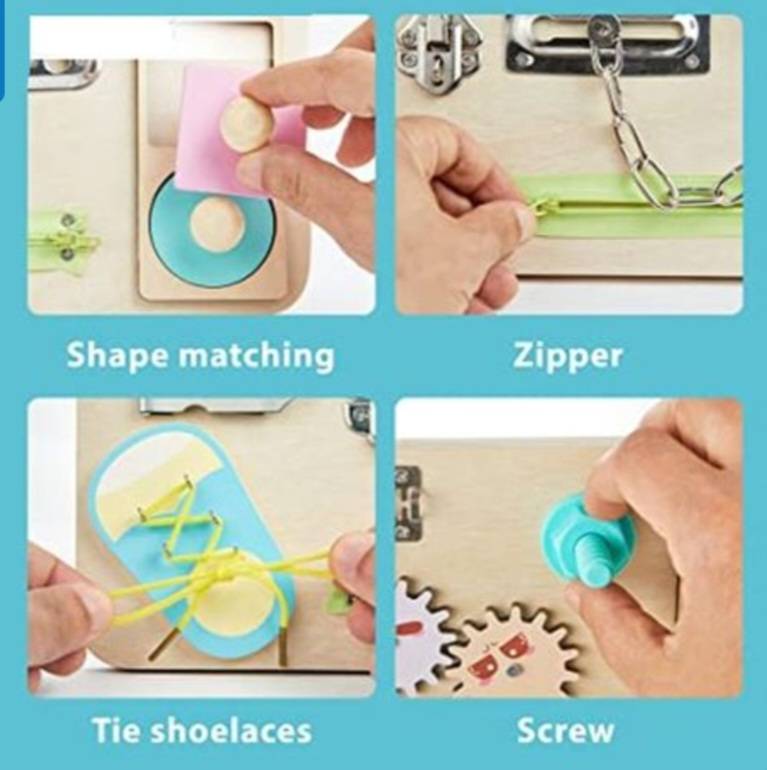 Wooden Montessori Busy Board A3