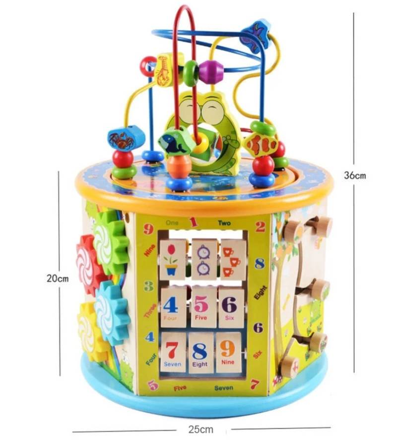 Wooden 8 in 1 Activity Cube
