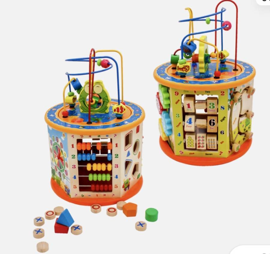 Wooden 8 in 1 Activity Cube