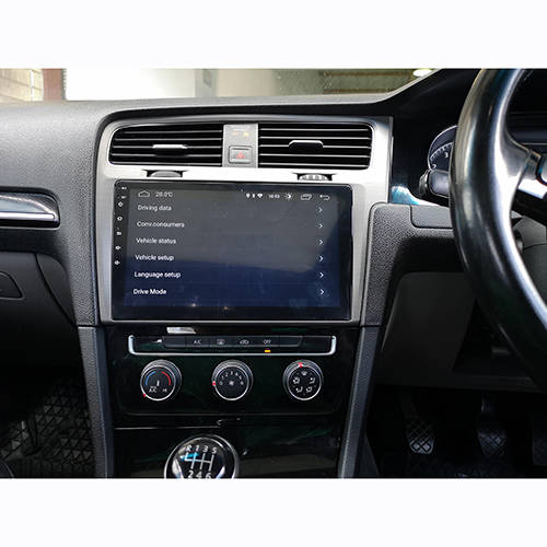 VW Golf 7 GTI R Android Touch Screen GPS Navigation Bluetooth Radio Unit  Silver Frame