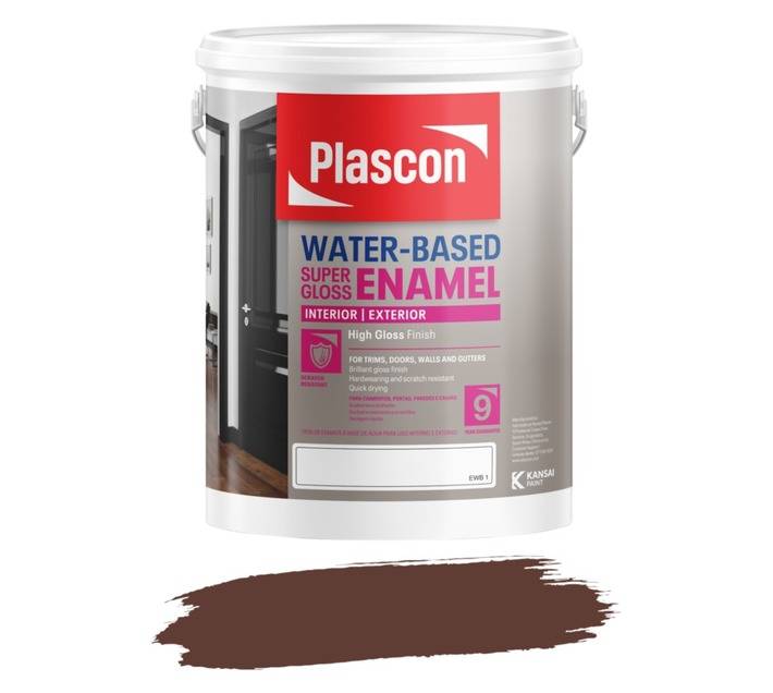Plascon Water Based Super Gloss Enamel - PWD Brown (5L)