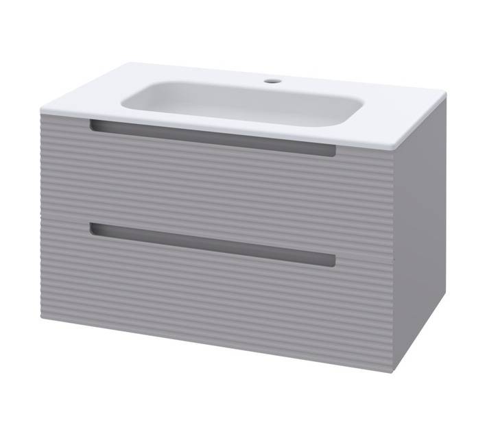 Luximo Design 2 Drawer Cara Vanity Cabinet - Matt Grey (800mm)