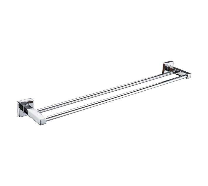 Style Double Chrome Towel Rail - Silver (600mm)