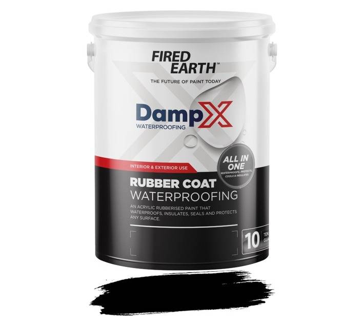Fired Earth DampX Rubber Coat Waterproofing - Black (5L)