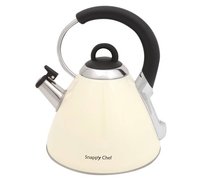 Snappy Chef KEBE002 Whistling Kettle - Beige/Silver (2.2L)