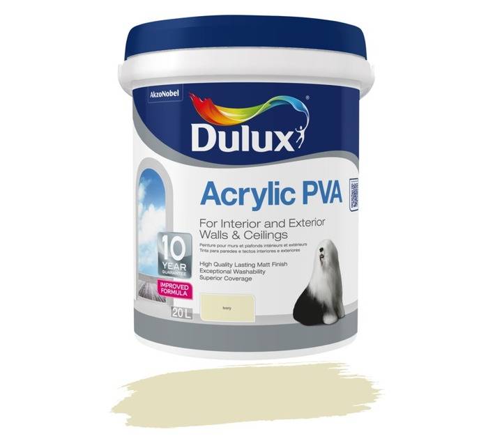 Dulux Acrylic PVA - Ivory (20L)