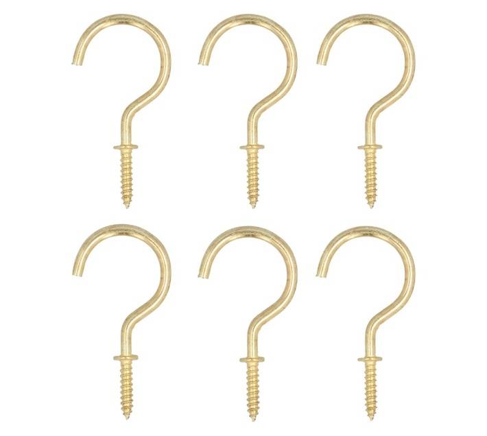 Dejay Cup Hooks - Brass 32mm