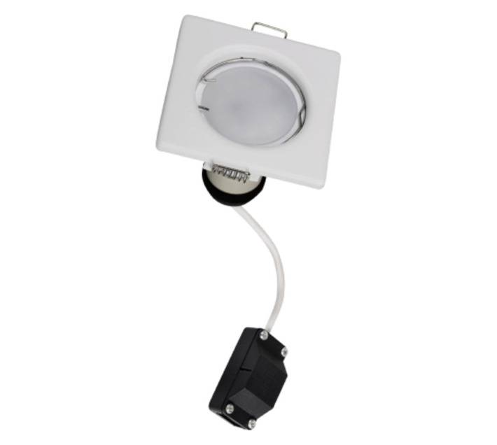 Lightworx LED GU10 Square Downlight - White (4w)