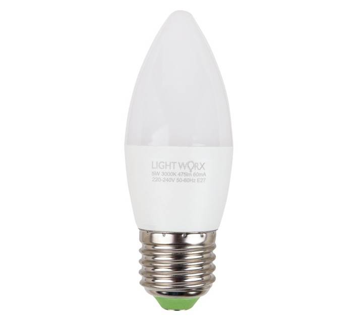 Lightworx LED Candle 5w E27 - Warm White
