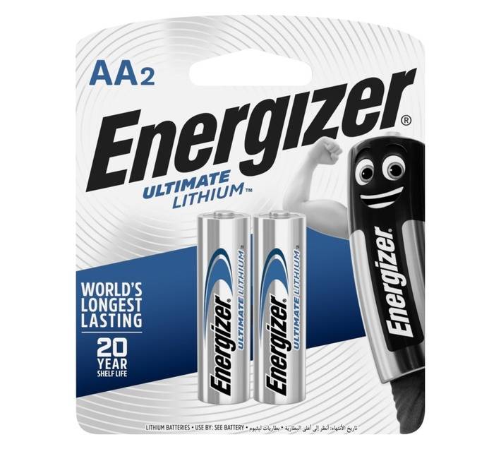 Energizer Ultimate 2 x Lithium Batteries (AA)