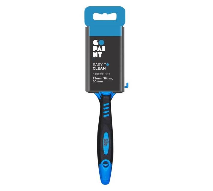 Go Paint 3 Piece Easy To Clean Paint Brush Set
