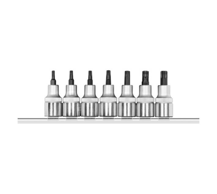 Carolus 7 Piece 1/2 Inch Torx Socket Drive Set - Red (23mm)