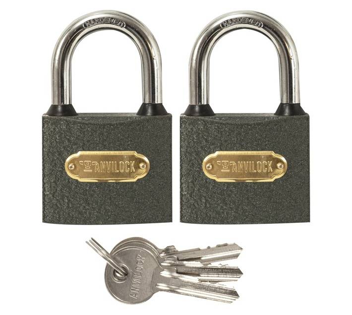 Anvilock 50mm Iron Padlock (2 Pack)