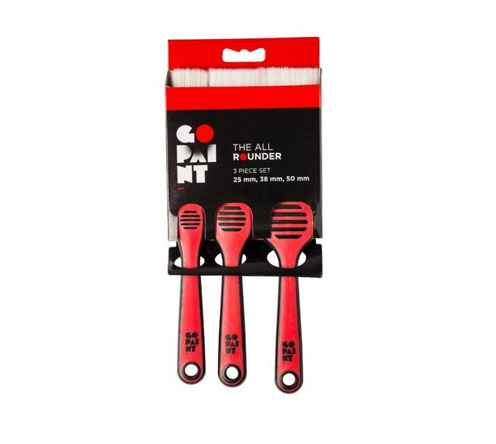 Go Paint 3 Piece All Rounder Brush Set (230mm)