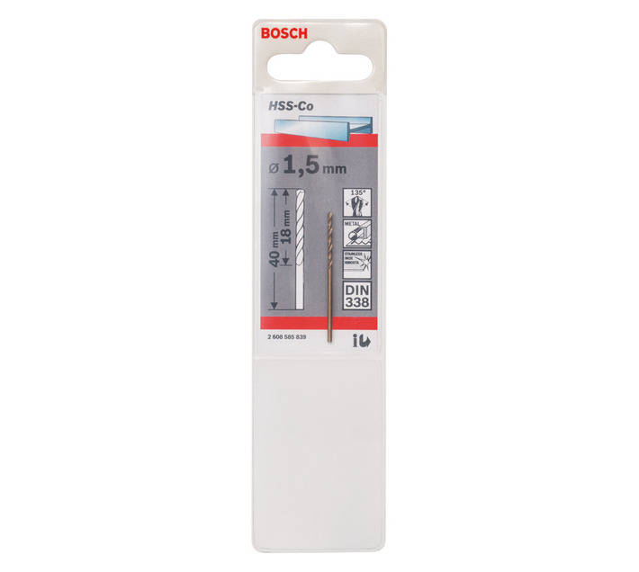 Bosch HSS 1.5 x 18 x 40mm Drill Bit