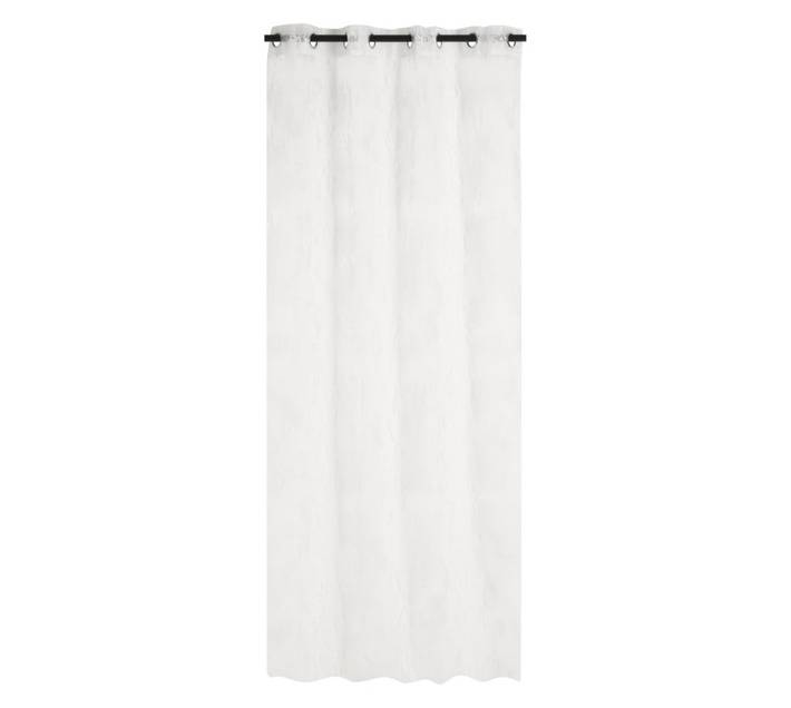 Design House Voile Modern Eyelet Curtain - White (2500 x 1400mm)
