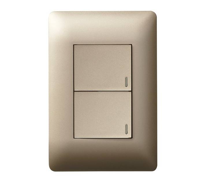 Ysalis 1 Lever Switch 2 Way - Champagne