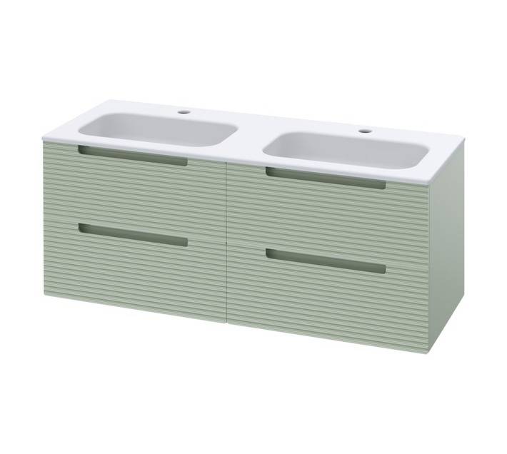 Luximo Design 4 Drawer Cara Vanity Cabinet - Sage Green (1200mm)