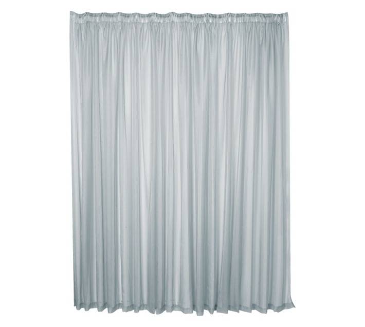 Design House Voile Plain Taped Curtain - Grey (5000 x 2180mm)