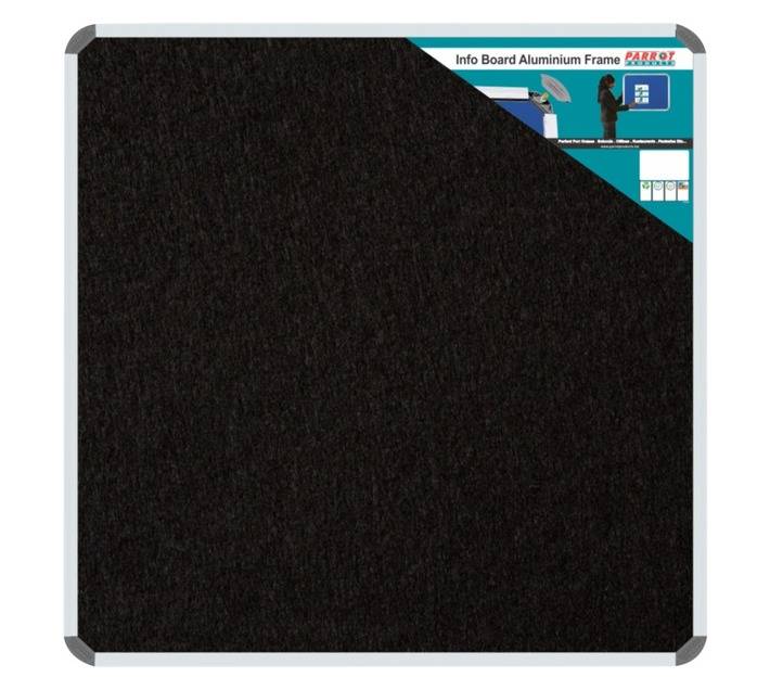 Parrot Products BD0728B Aluminium Frame Information Board - Black (900 x 900mm)