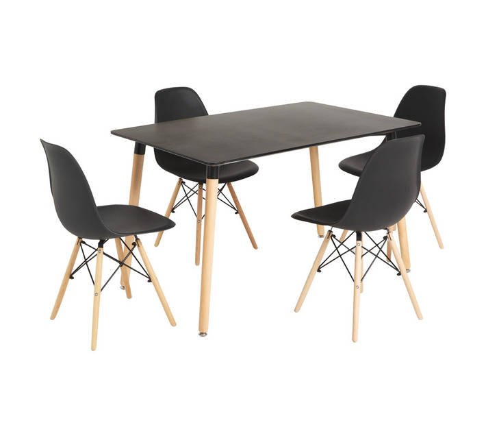KC FURN TABLE & 4 CHAIRS NORDIC RECT