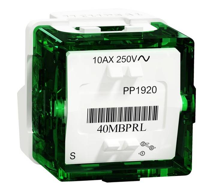 Schneider Electric SCH106 Button Press Switch - Green (10A)