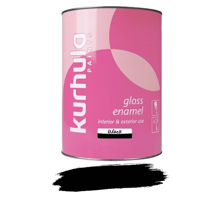 Kurhula Gloss Enamel Paint - Black (5L)
