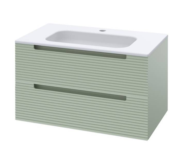 Luximo Design 2 Drawer Cara Vanity Cabinet - Sage Green (800mm)