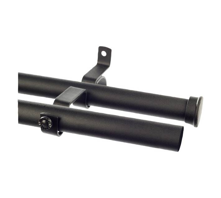 Finishing Touches Double Pole Set - Black (2500 x 28mm)