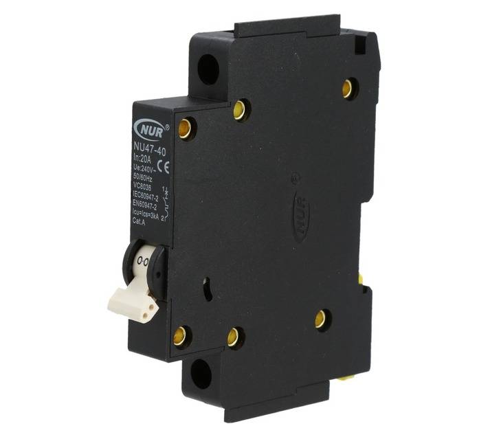 NUR Single Pole 3ka 20amp Mini Circuit Breaker