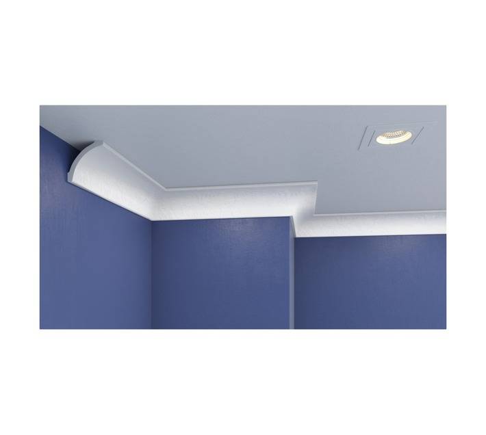 Upper Edge 5 x Cove Polystyrene Cornices - White (2000 x 60 x 60mm)