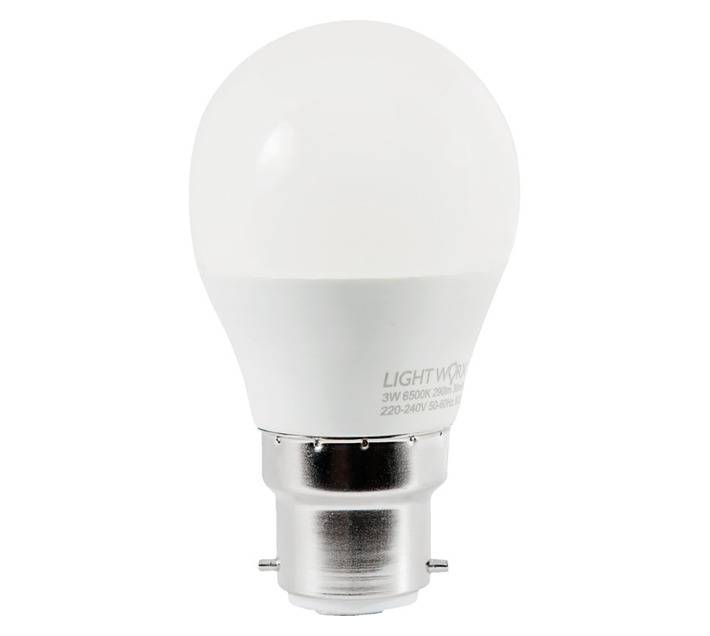 Lightworx LED Golf Ball 3w B22 - Cool White