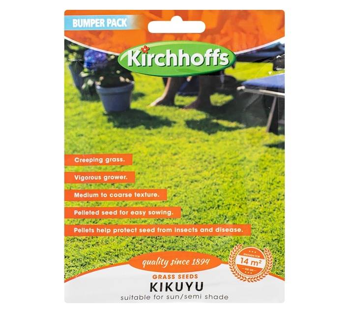 Kirchhoffs LG66125 Kikuyu Whittet Grass Seeds - Orange/White (100g)