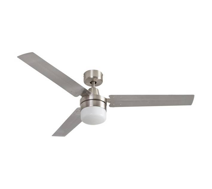 Eurolux Flow Ceiling Fan with Light - Satin Chrome