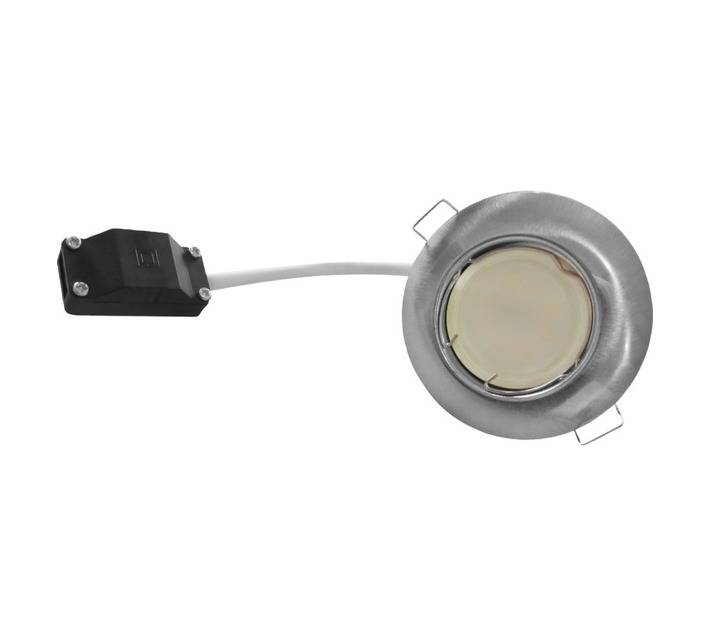 Lightworx 8 x GU10 Round Satin Chrome Downlights