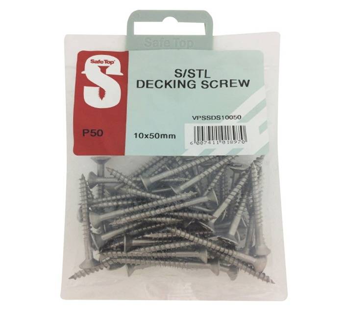 Safe Top A2 Stainless Steel Decking Screw (10 x 50mm)