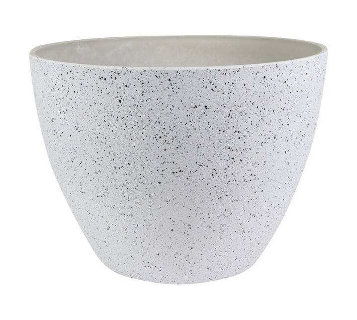 TS Cera-Mix Nova Terrazzo Pot - White (360 x 360 x 270mm)