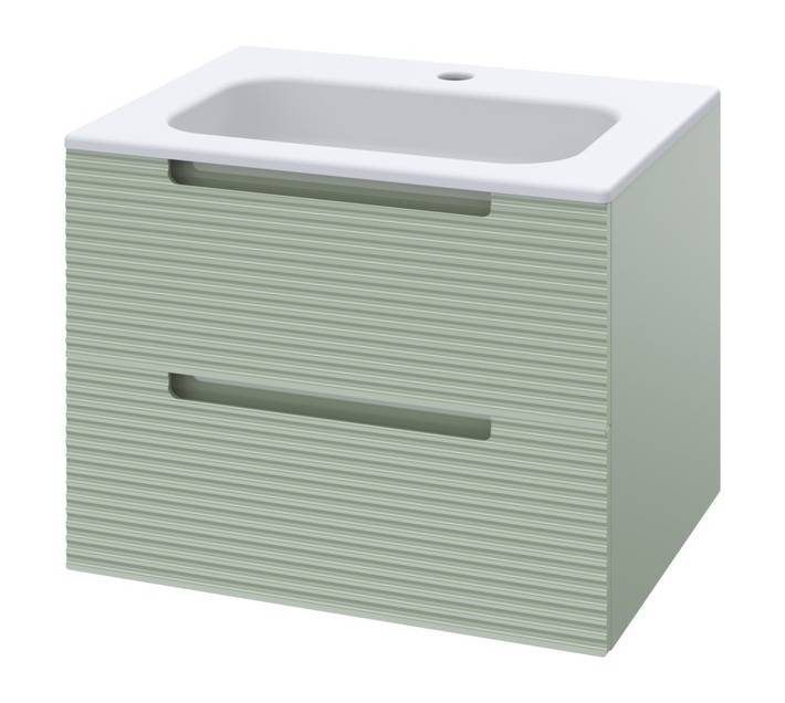 Luximo Design 2 Drawer Cara Vanity Cabinet - Sage Green (610mm)