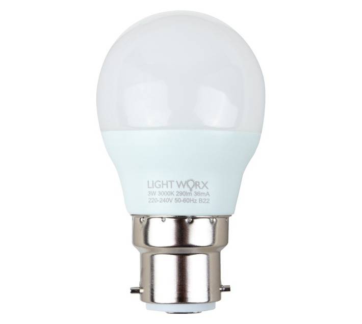 Lightworx LED Golf Ball 3w B22 - Warm White