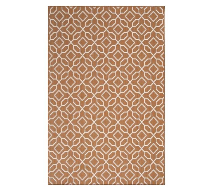 Stefano and Co Geometric Reduce Rug - Terracotta/Cream (2300 x 1600mm)