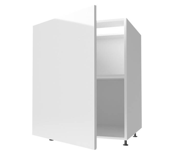 Home and Kitchen Gloss Base Cabinet Unit - White (600 x 560 x 720mm)